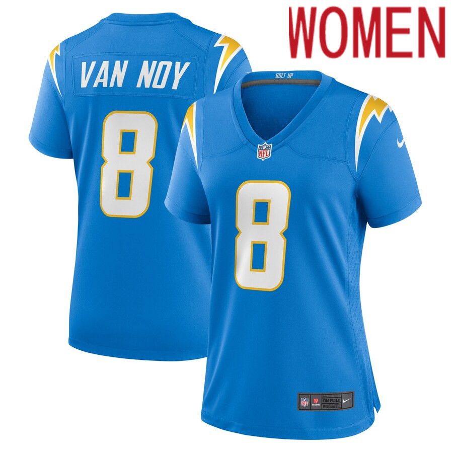 Women Los Angeles Chargers 8 Kyle Van Noy Nike Powder Blue Player Game NFL Jersey